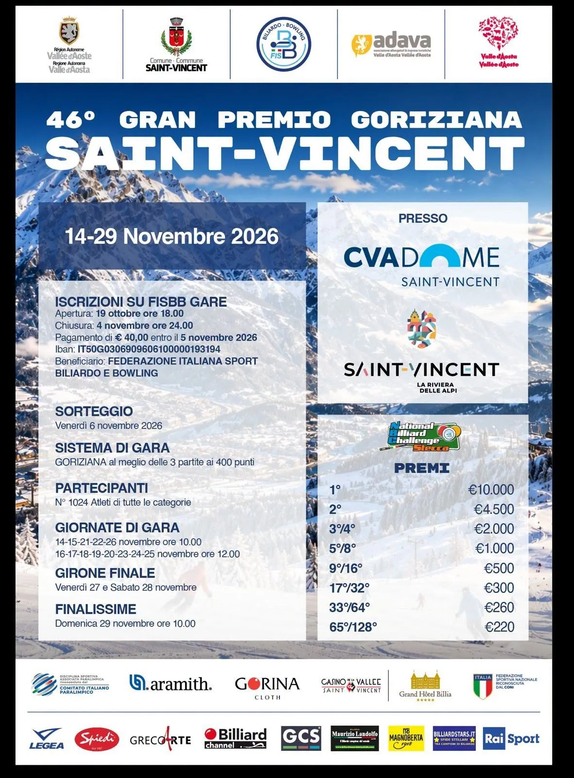 Locandina del 46° Gran Premio di Goriziana a Saint-Vincent